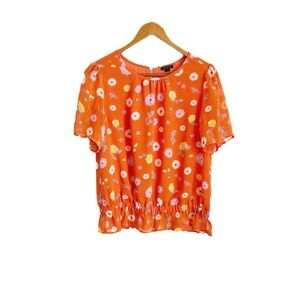 Ann Taylor Floral Peplum Top